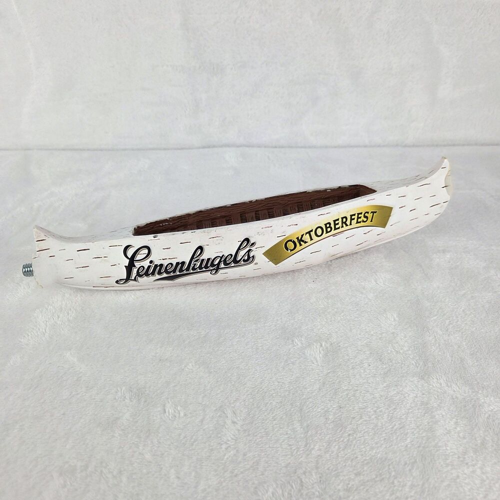Vintage Leinenkugel's Oktoberfest Birch Bark Canoe Beer Tap Handle